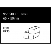 Marley Rectangular 95° Socket Bend 65 x 50mm - MC13 